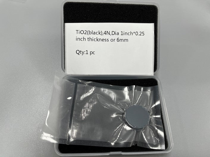 TiO2 (black) PLD Target in Box