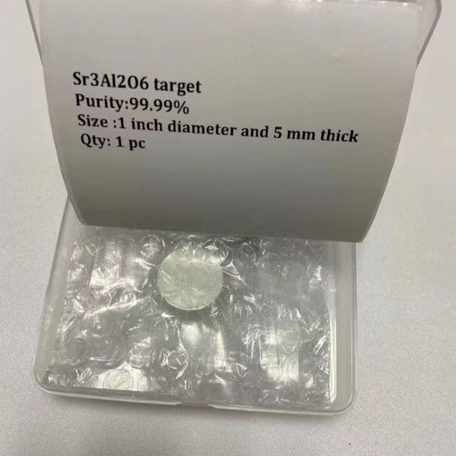 Sr3Al2O6 PLD Target in Box